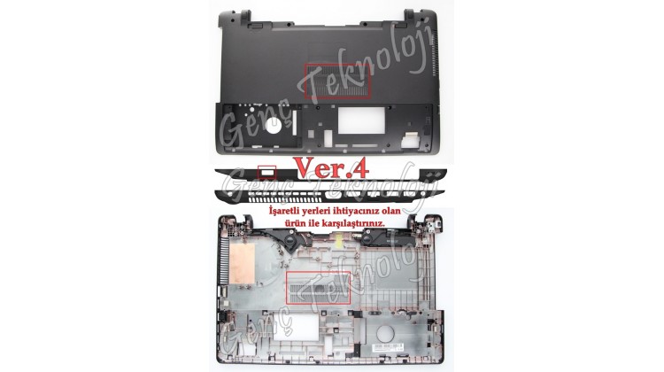 Asus X550MD, X550V, X550VB, X550VC Alt Kasa - Ver.4 - Orijinal