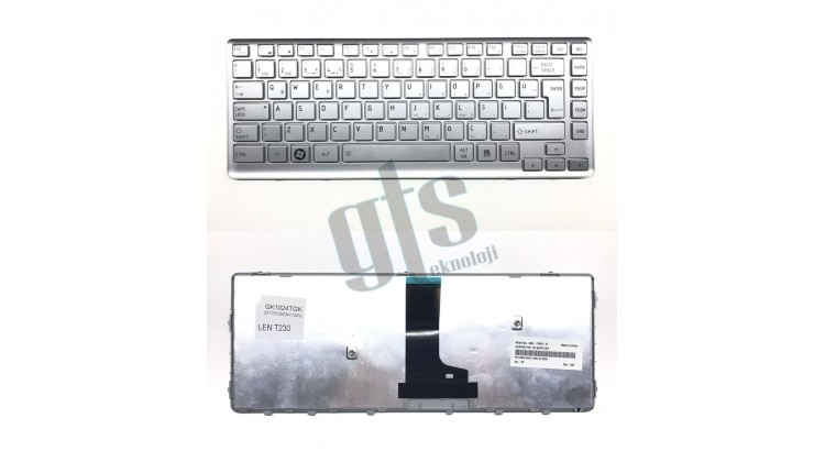 Toshiba Satellite T235 Klavye - Türkçe Gümüş Gri - Çerçeveli Toshiba Satellite T235 Klavye - Türkçe Gümüş Gri - Çerçeveli