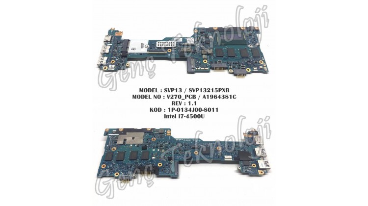 Sony SVP13 SVP13215PXB Anakart - V270_PCB A1964381C Anakart Sony SVP13 SVP13215PXB Anakart - V270_PCB A1964381C Anakart